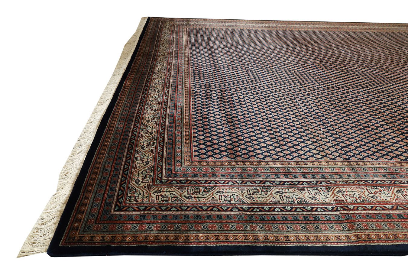 Mir Blue & Cream Fine Handmade 9'10"x13'5" Rug