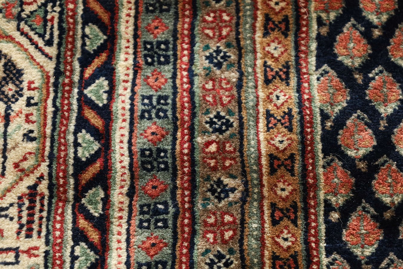 Mir Blue & Cream Fine Handmade 9'10"x13'5" Rug