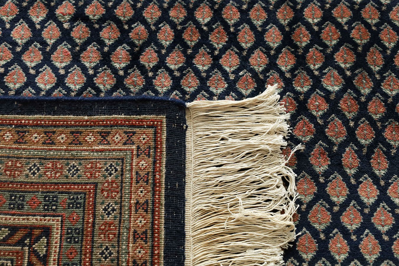Mir Blue & Cream Fine Handmade 9'10"x13'5" Rug