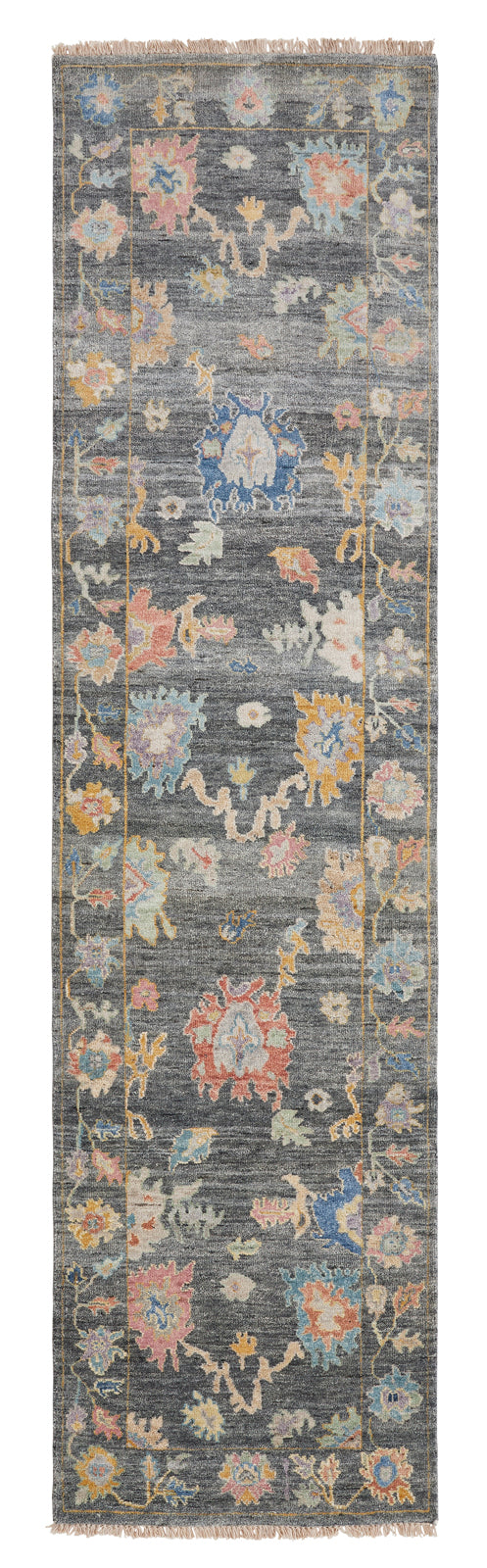 Adana AA892 Smoke-Multi Wool & Silkette Blend Rug