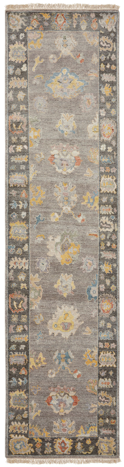 Adana AA894 Grey Flannel-Bark Wool & Silkette Blend Rug