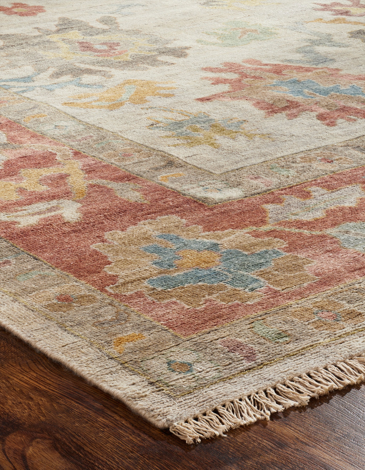 Adana AA895 Parchment-Spice Wool & Silkette Blend Rug