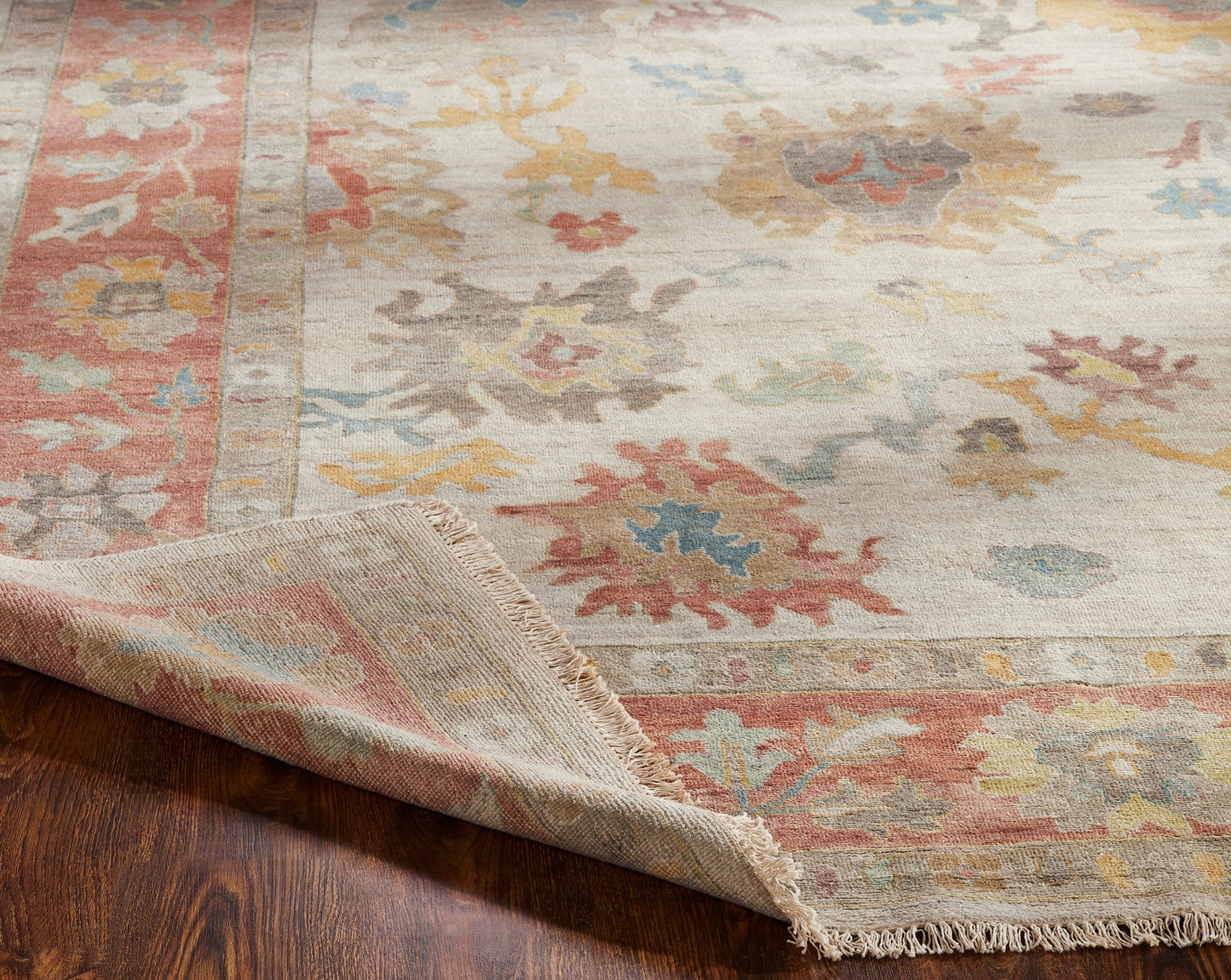 Adana AA895 Parchment-Spice Wool & Silkette Blend Rug