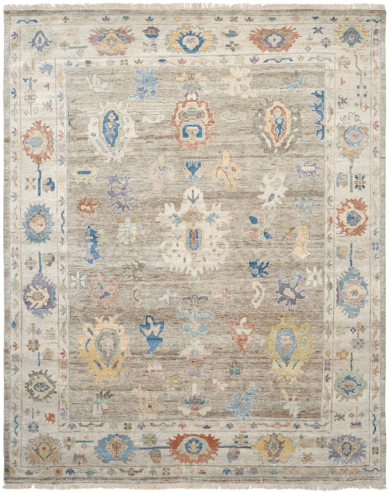 Adana AA896 Oatmeal-Ivory Wool & Silkette Blend Rug