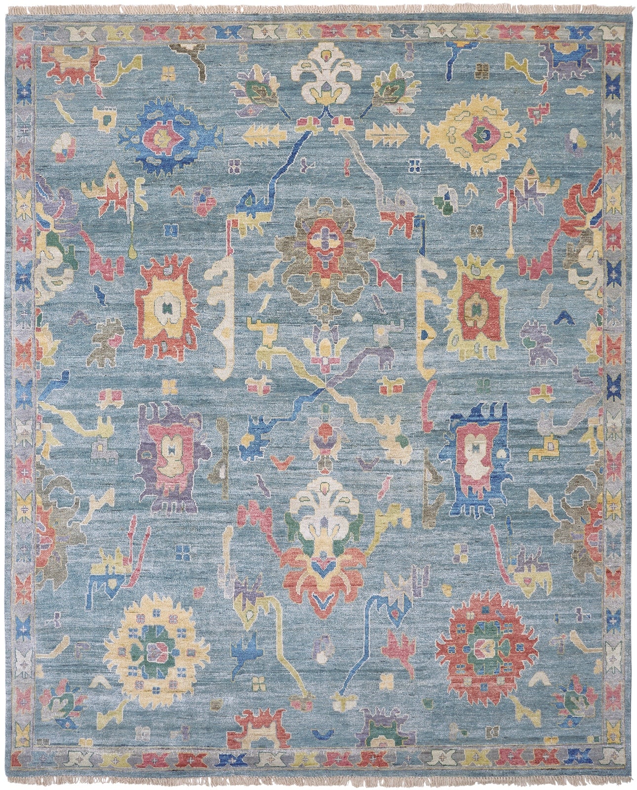 Adana AA897 Chambray-Multi Wool & Silkette Blend Rug