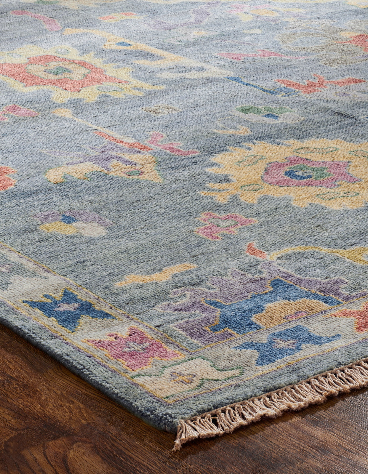 Adana AA897 Chambray-Multi Wool & Silkette Blend Rug