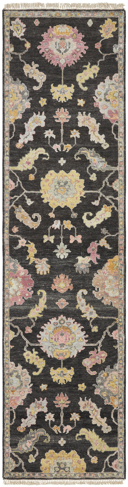 Adana AA901 Graphite-Pastels Wool & Silkette Blend Rug