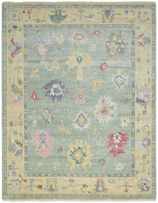 Adana AA902 Sea Mist-Pastels Wool & Silkette Blend Rug