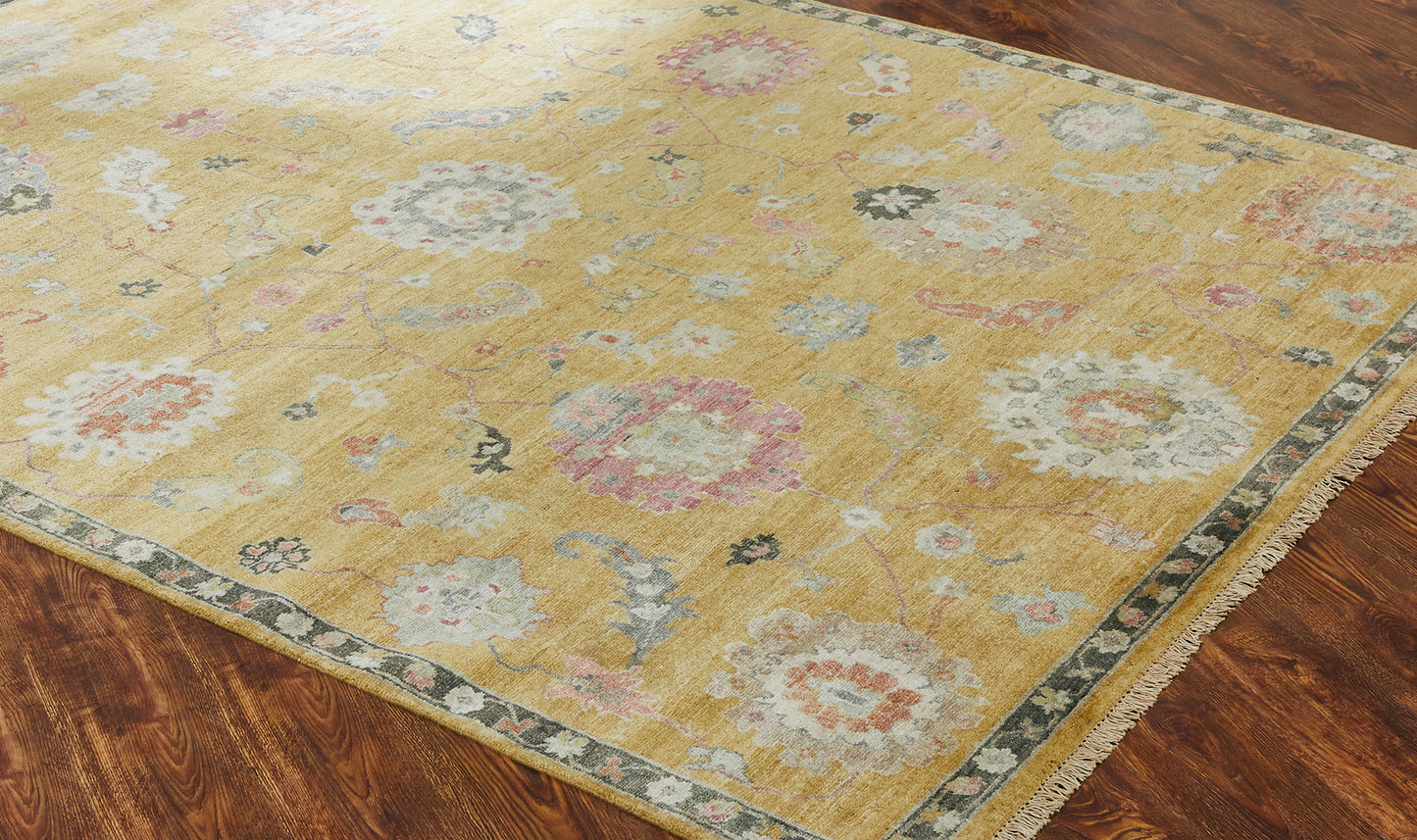 Adana AA903 Goldenrod Wool & Silkette Blend Rug