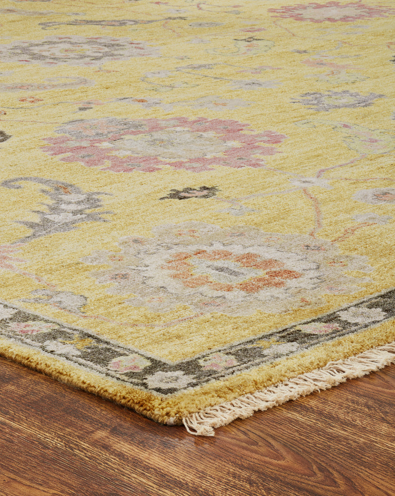 Adana AA903 Goldenrod Wool & Silkette Blend Rug