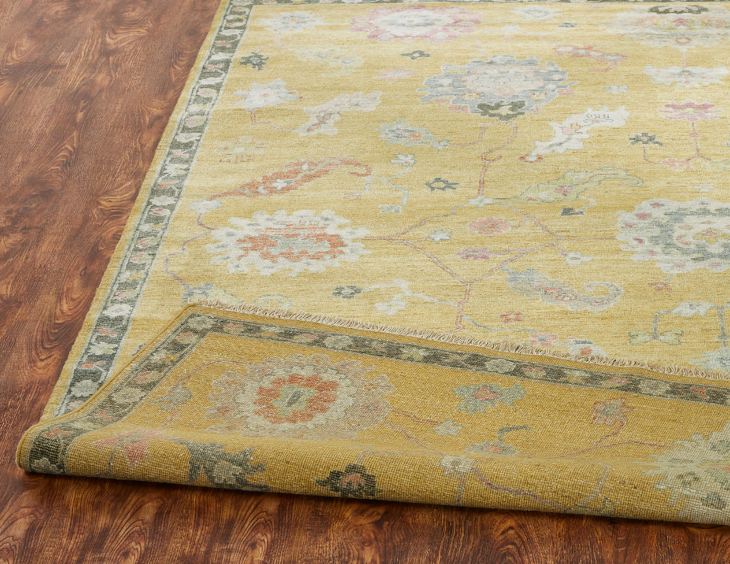 Adana AA903 Goldenrod Wool & Silkette Blend Rug