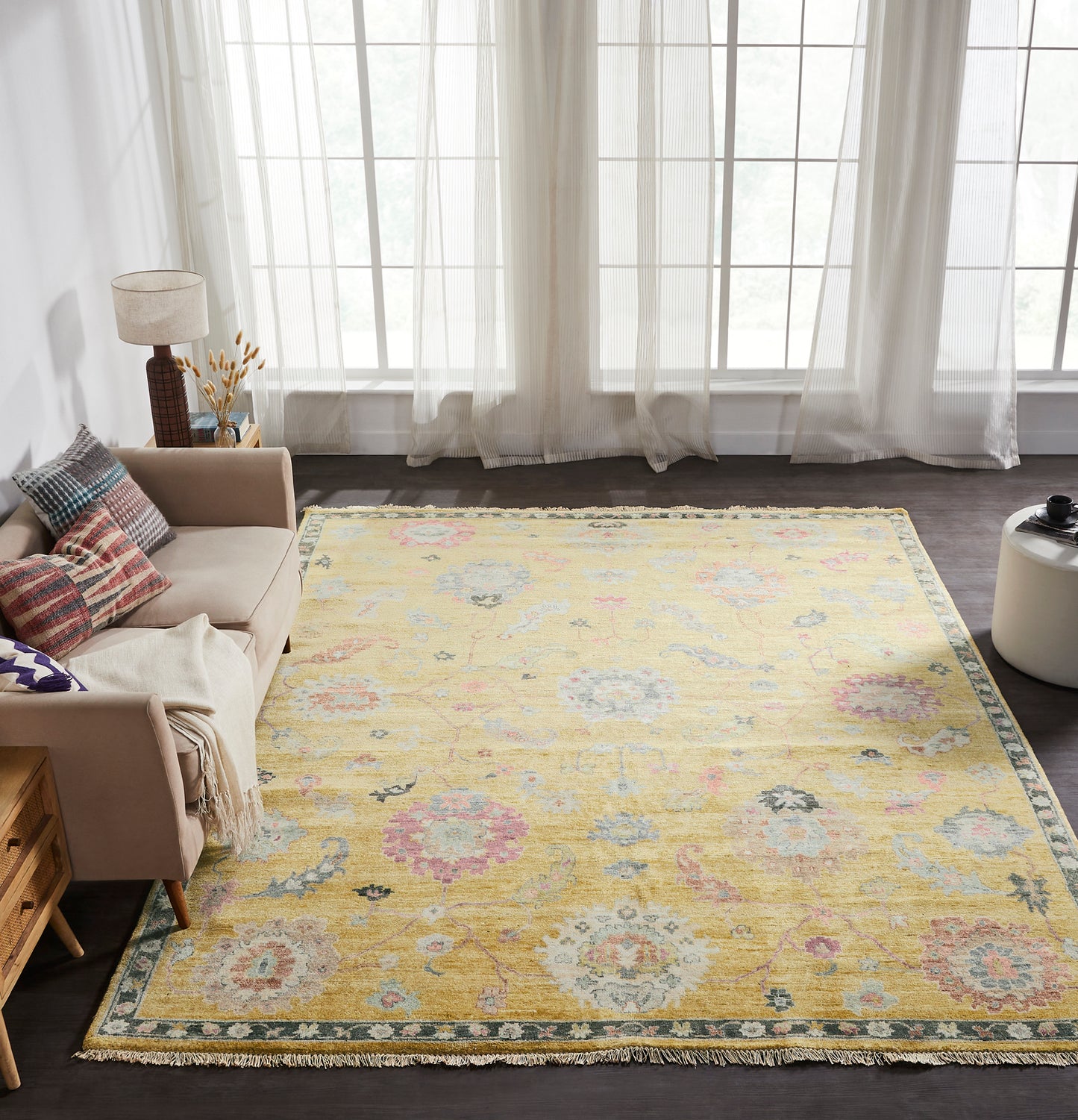 Adana AA903 Goldenrod Wool & Silkette Blend Rug