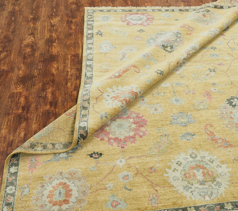 Adana AA903 Goldenrod Wool & Silkette Blend Rug