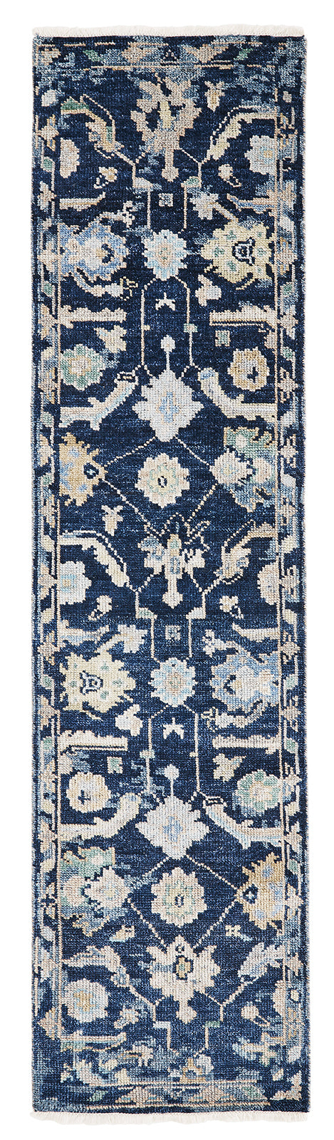 Ambrose AM1002 Navy Denim Hand Knotted Wool Rug