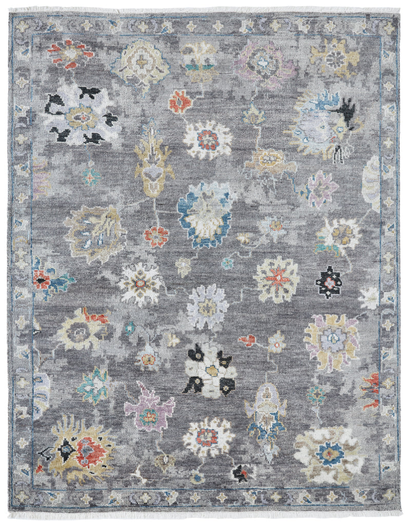 Ambrose AM1003 Zinc-Multi Hand Knotted Wool Rug