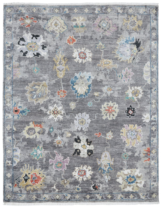 Ambrose AM1003 Zinc-Multi Hand Knotted Wool Rug