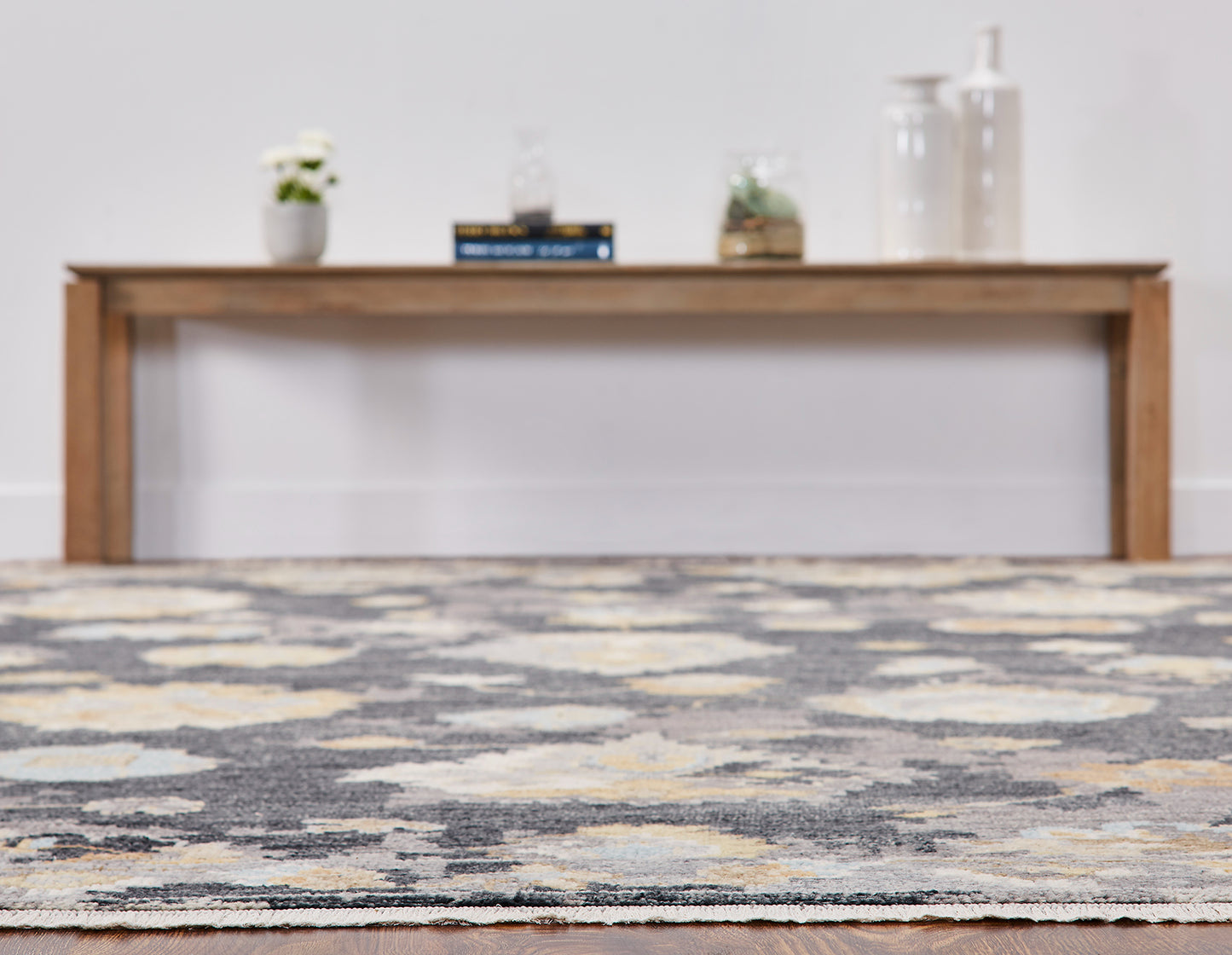 Ambrose AM1007 Almost Black Hand Knotted Wool Rug