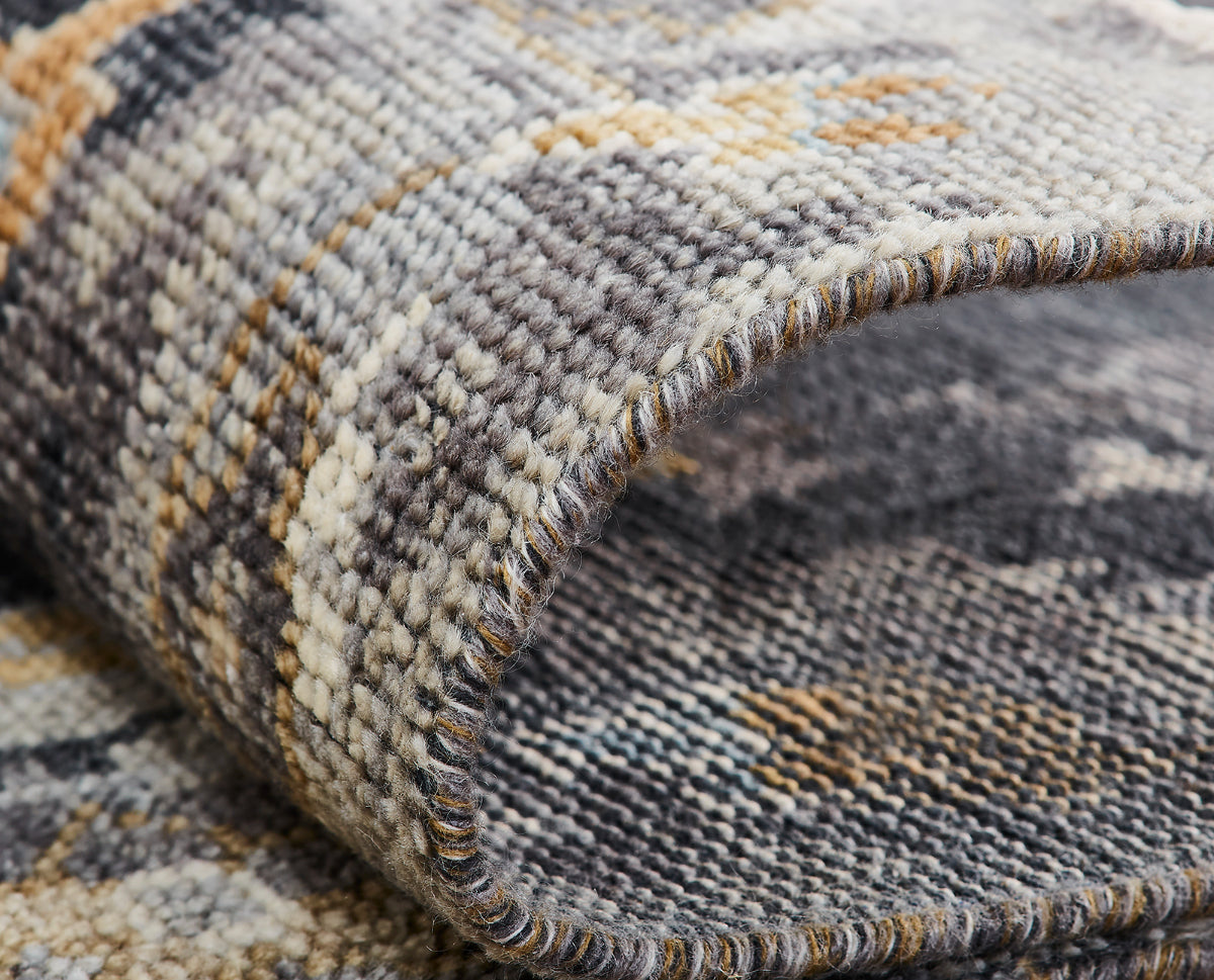 Ambrose AM1007 Almost Black Hand Knotted Wool Rug