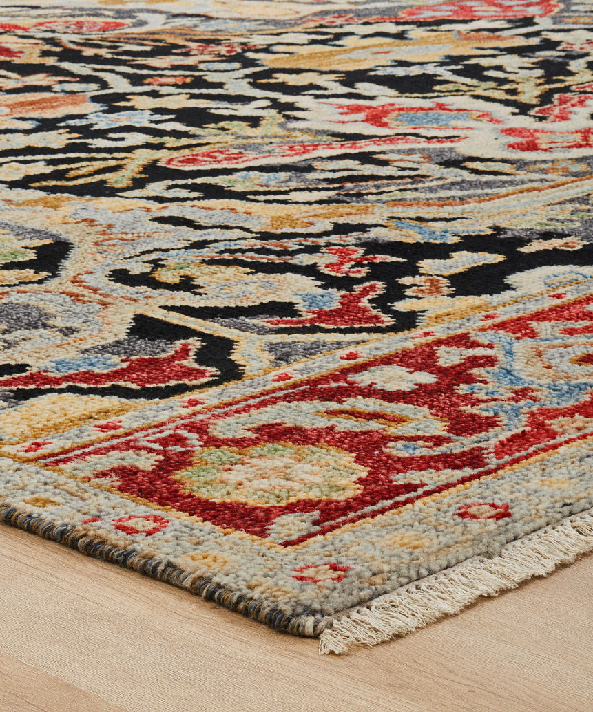 Ambrose AM1011 Multi Hand Knotted Wool and Silkette Rug