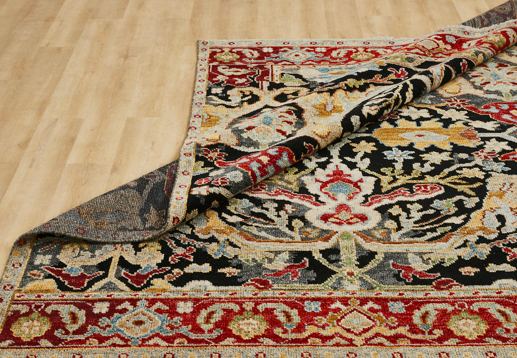Ambrose AM1011 Multi Hand Knotted Wool and Silkette Rug