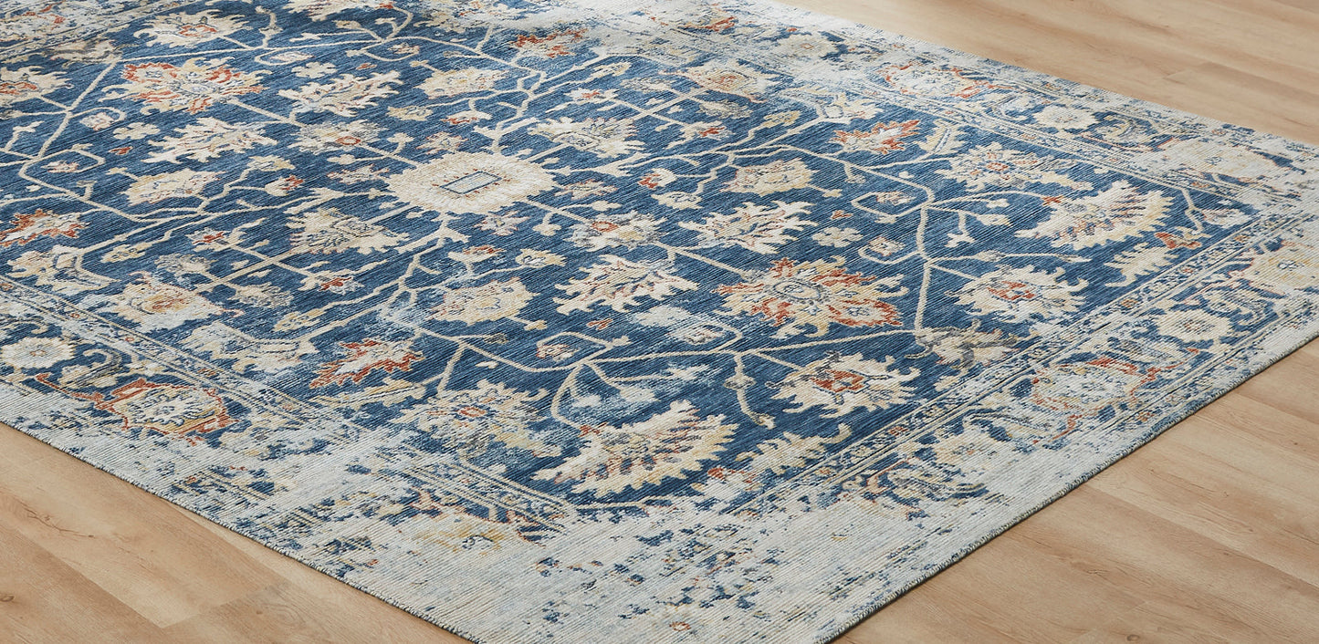 Blooma BM1375 Antique Denim Oushak Power Loom Wool Rug