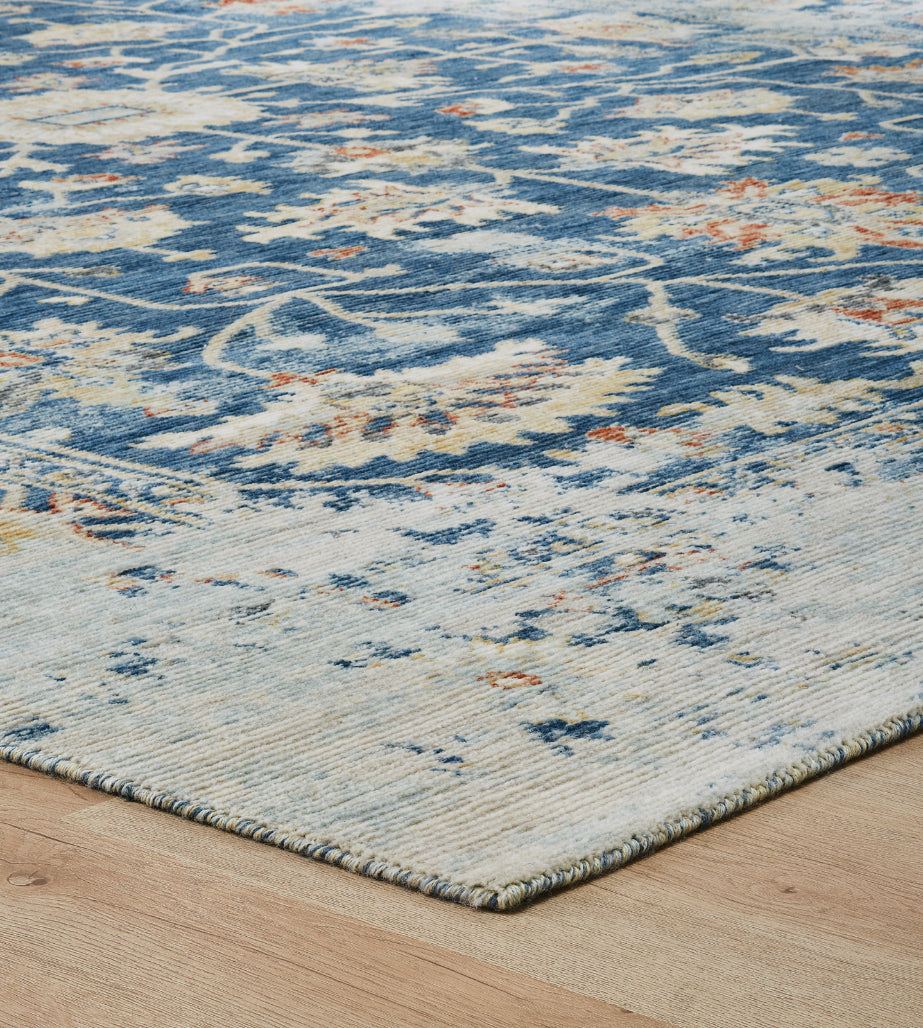 Blooma BM1375 Antique Denim Oushak Power Loom Wool Rug