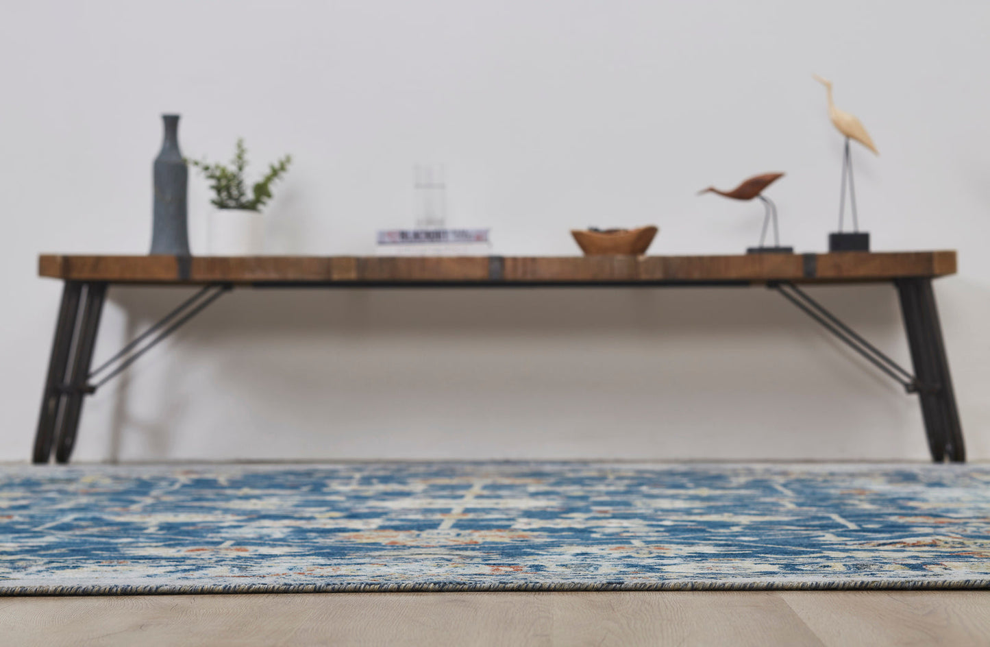 Blooma BM1375 Antique Denim Oushak Power Loom Wool Rug