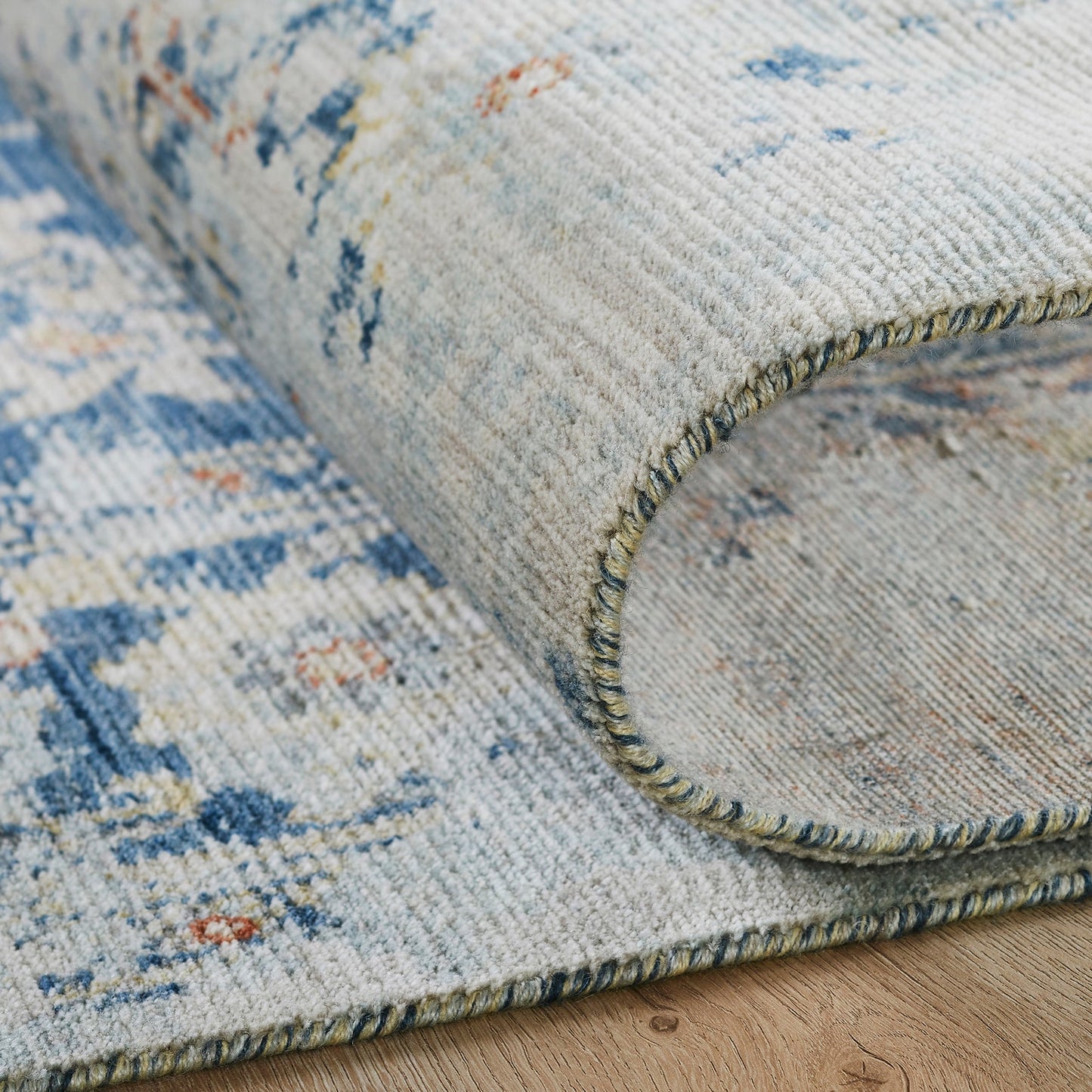 Blooma BM1375 Antique Denim Oushak Power Loom Wool Rug