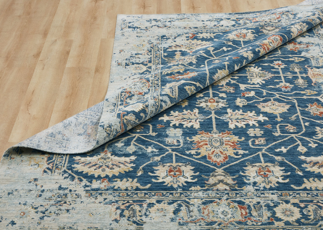 Blooma BM1375 Antique Denim Oushak Power Loom Wool Rug