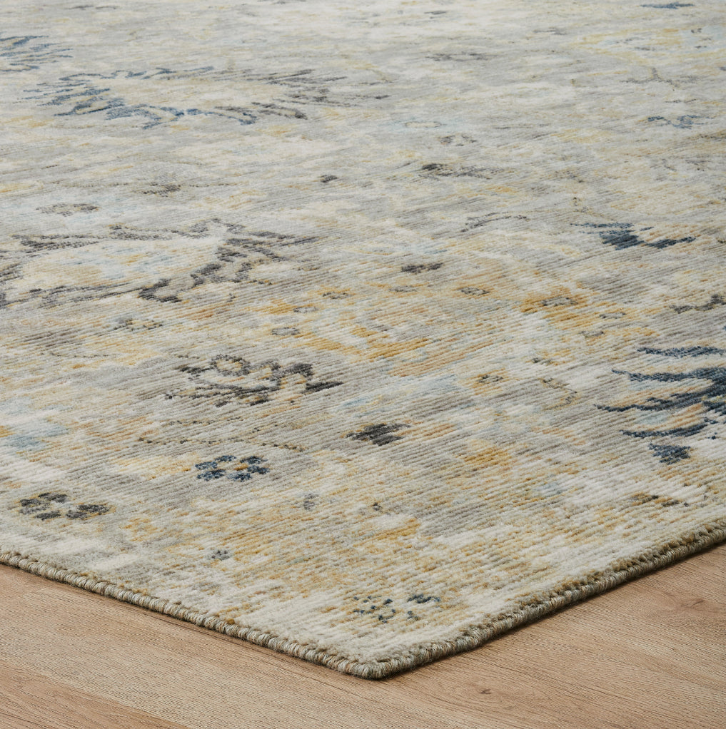 Blooma BM1376 Pearl Grey Oushak Power Loom Wool Rug