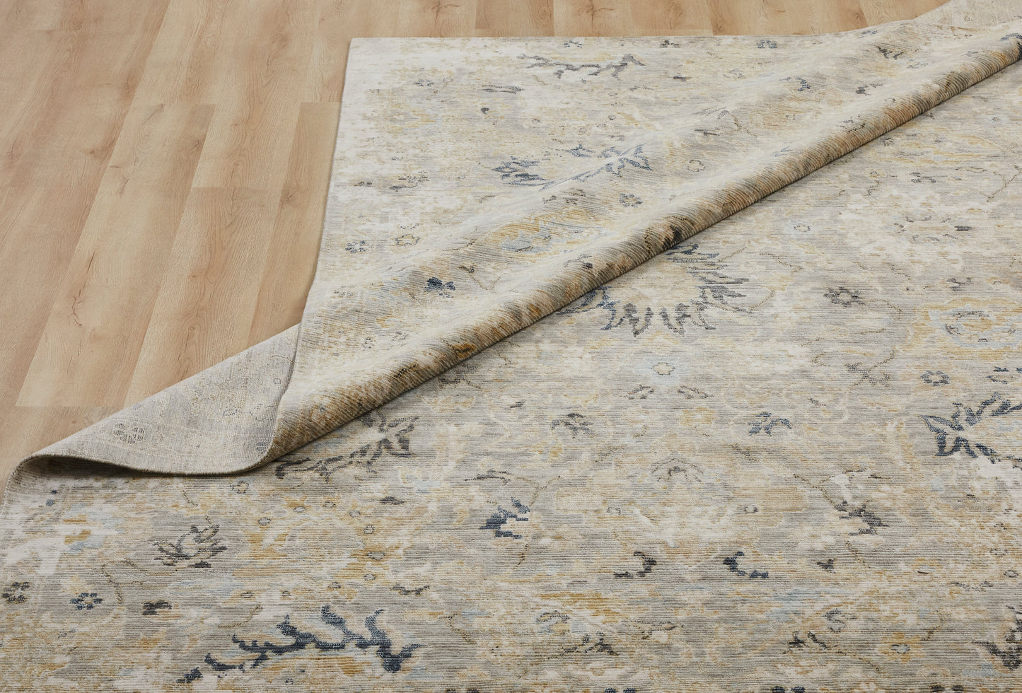 Blooma BM1376 Pearl Grey Oushak Power Loom Wool Rug
