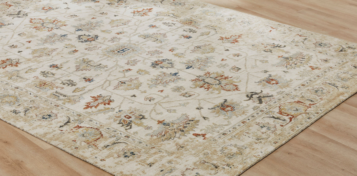 Blooma BM1377 Ivory Oushak Power Loom Wool Rug