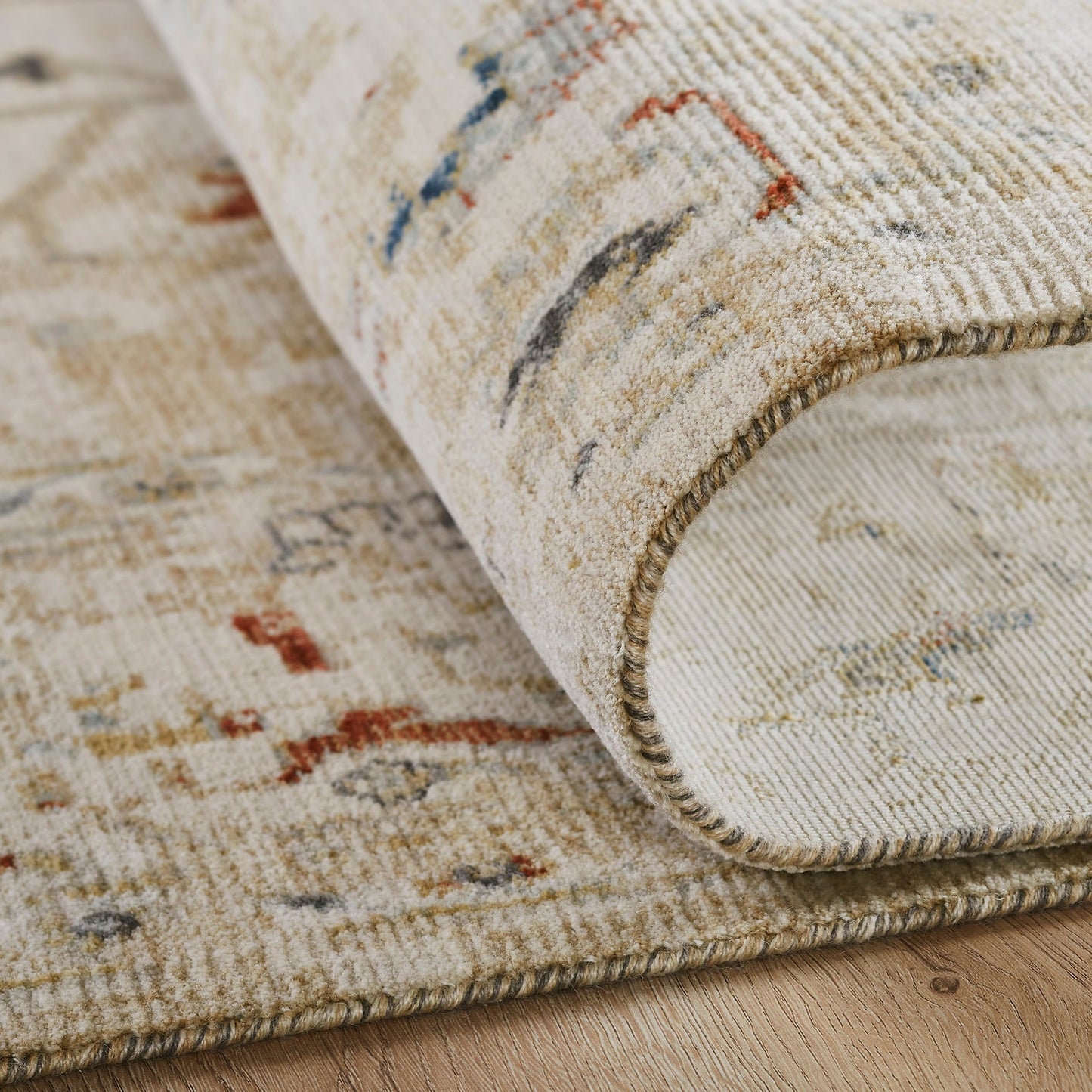 Blooma BM1377 Ivory Oushak Power Loom Wool Rug