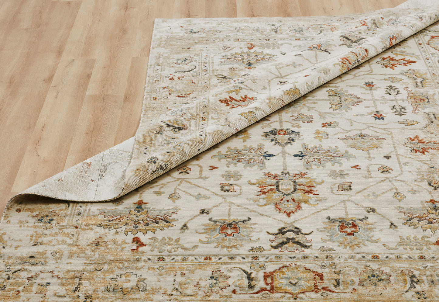Blooma BM1377 Ivory Oushak Power Loom Wool Rug