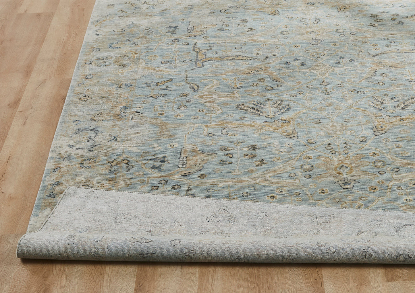 Blooma BM1378 Pale Blue Oushak Power Loom Wool Rug