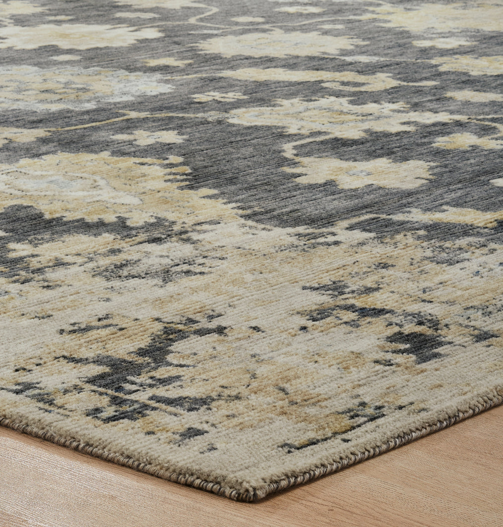 Blooma BM1379 Almost Black Oushak Power Loom Wool Rug