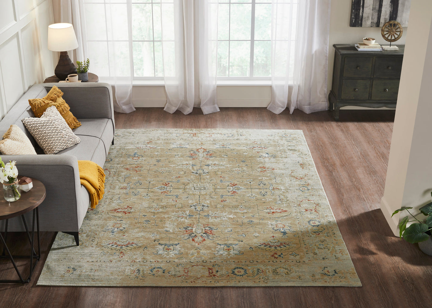 Blooma BM1380 Golden Sands Oushak Power Loom Wool Rug