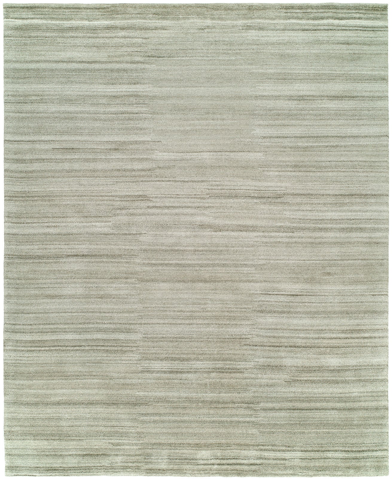Elements EL-851 Khaki Grey Hand Knotted Wool & Silkette Rug