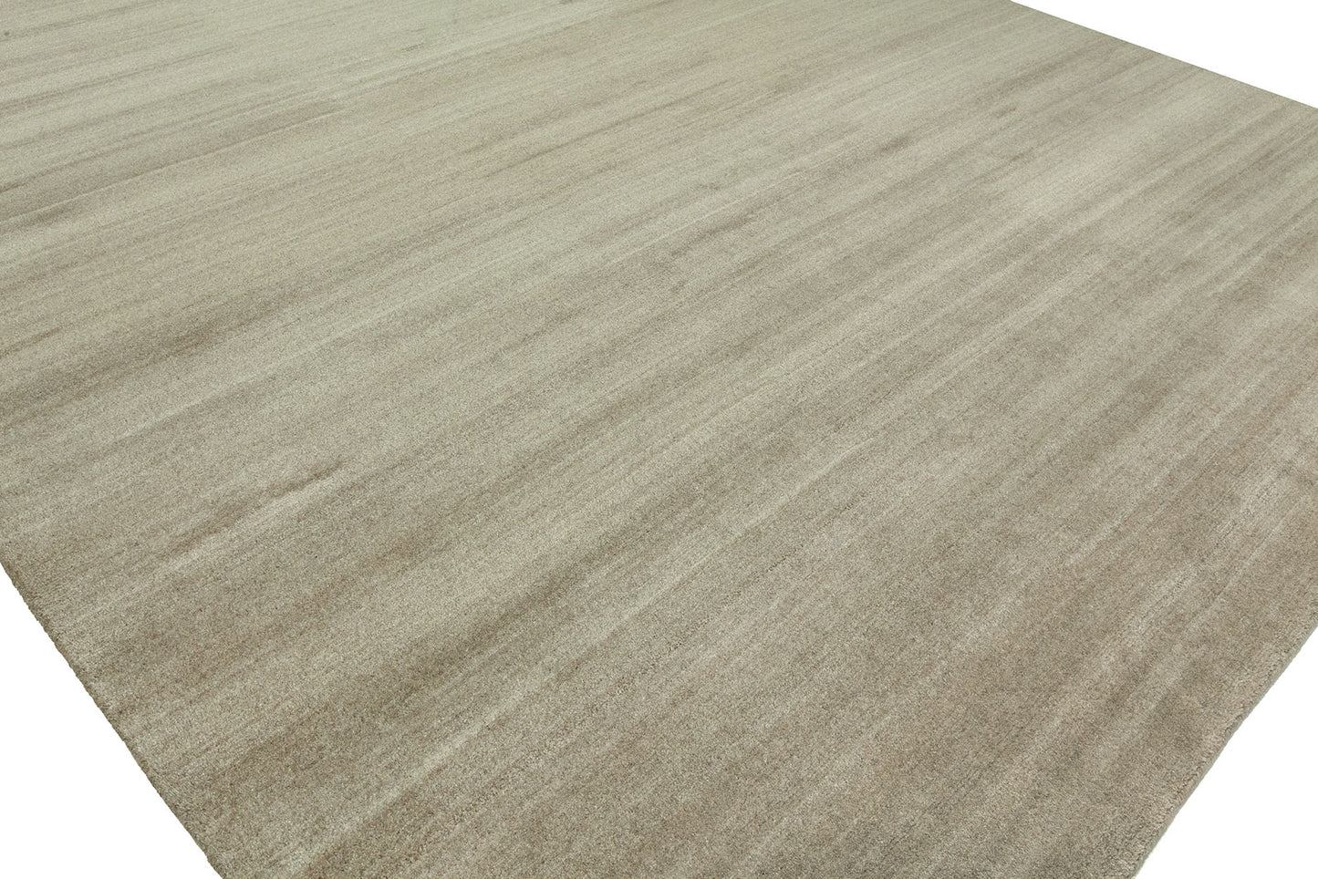 Elements EL-852 Umber Grey Hand Knotted Wool & Silkette Rug