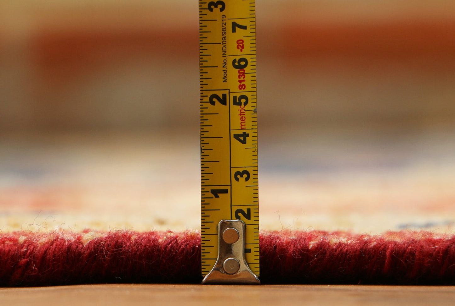 Alfombra tradicional fina de lana oxidada hecha a mano de 2,7 x 3,6 m