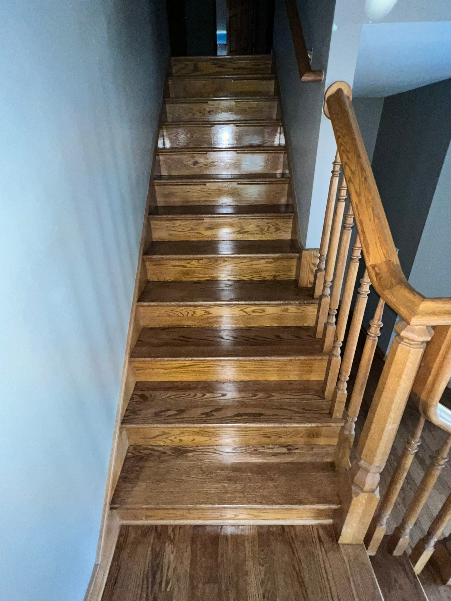 Before stair runner installation