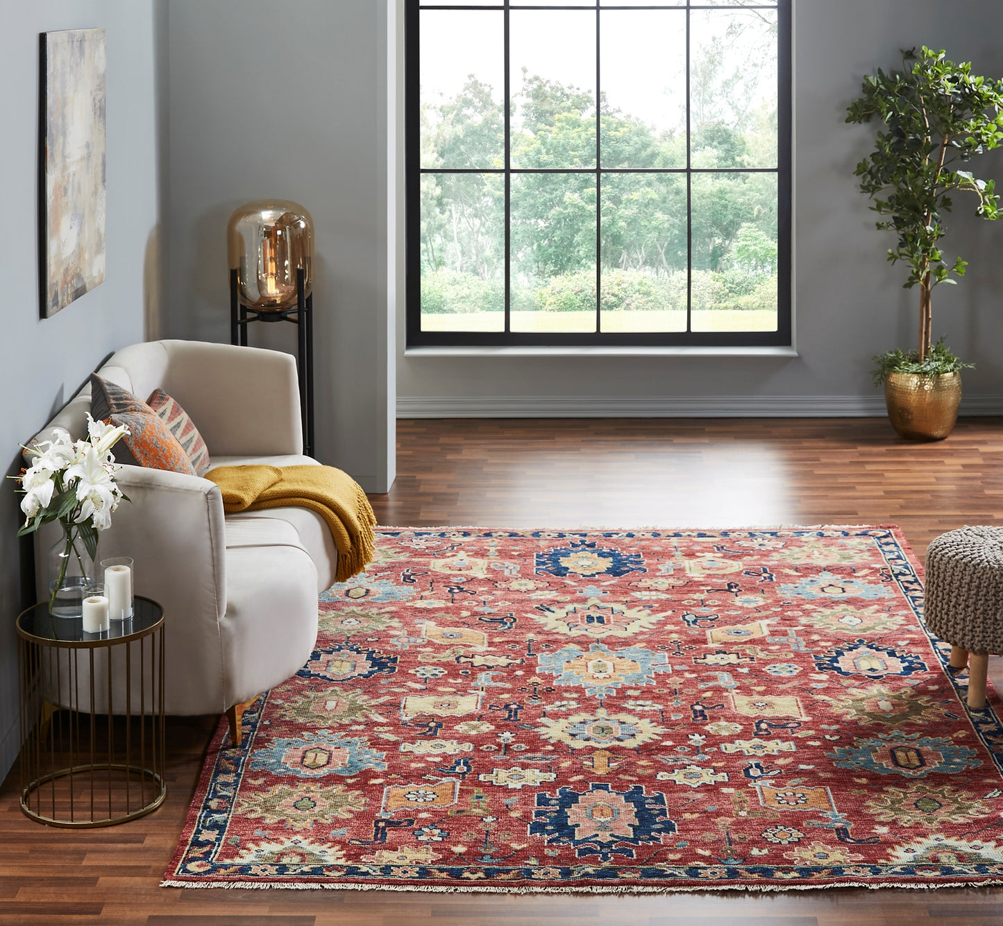 Kensington KN191 Chianti Hand Knotted Wool Rug