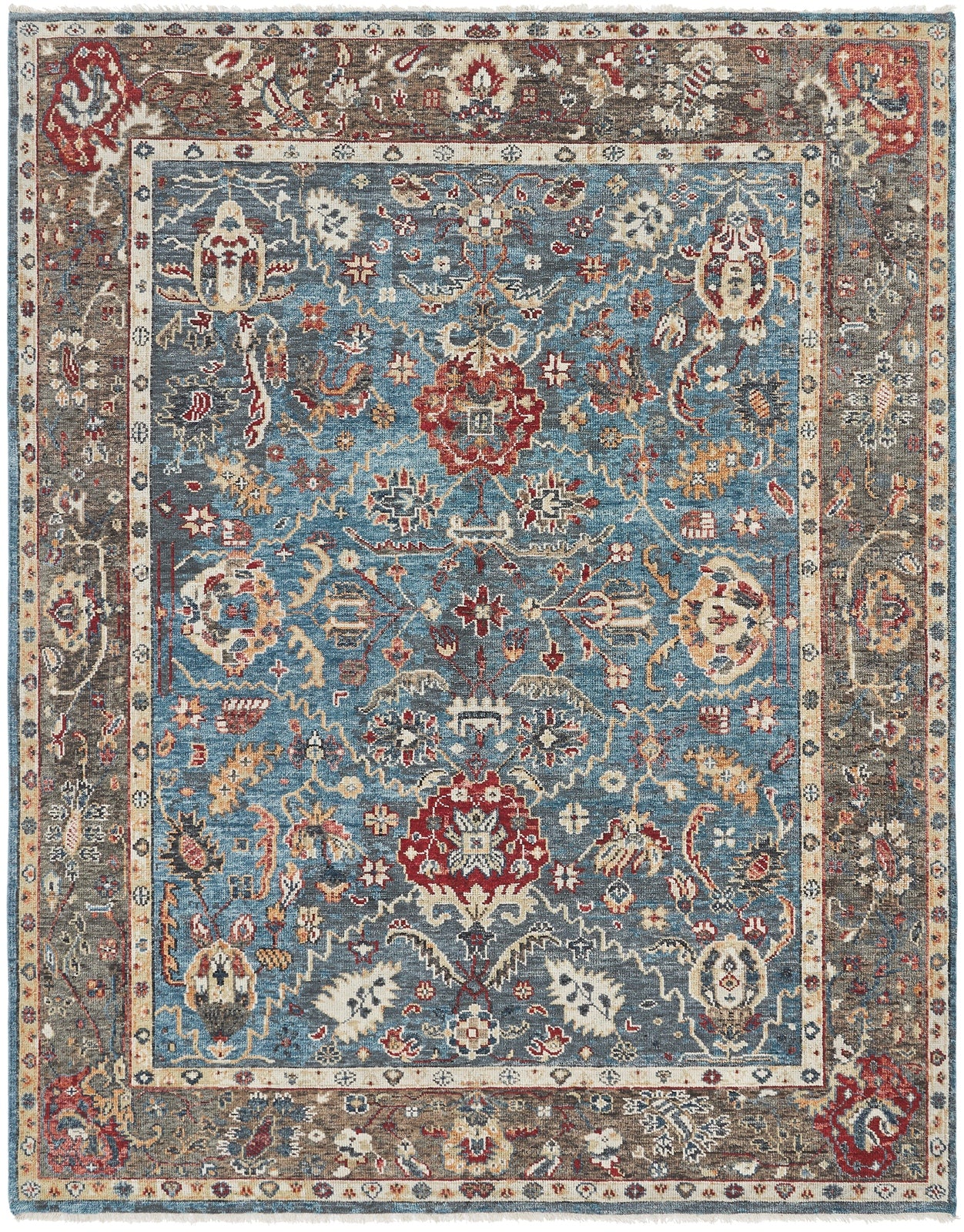 Kensington KN193 Vintage Indigo Hand Knotted Wool Rug