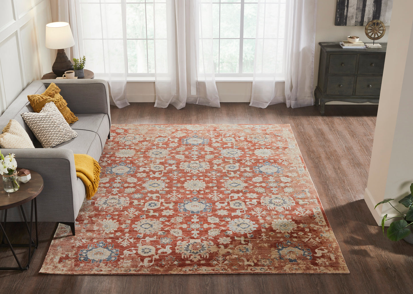 Rosemont RS1205 Rust Tones Power Loom Wool Rug