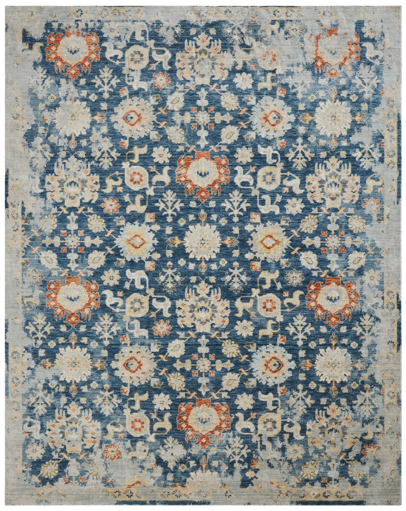 Rosemont RS1206 Denim Blue Tones Power Loom Wool Rug