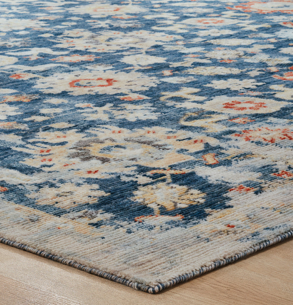 Rosemont RS1206 Denim Blue Tones Power Loom Wool Rug