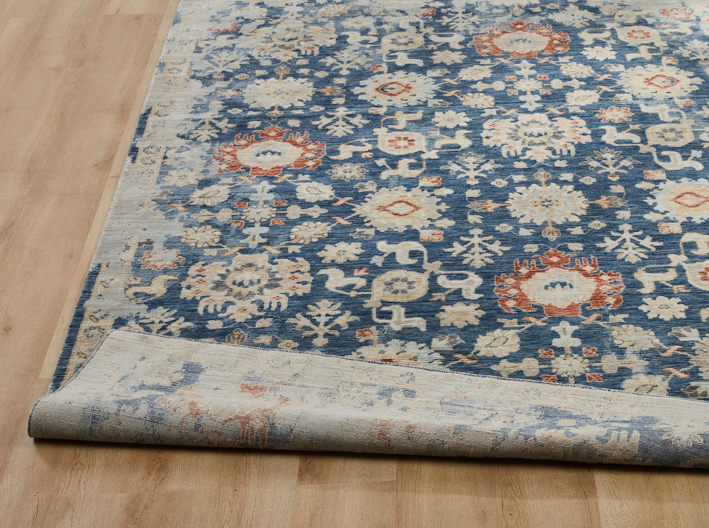Rosemont RS1206 Denim Blue Tones Power Loom Wool Rug