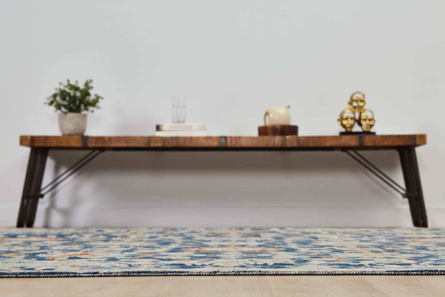 Rosemont RS1206 Denim Blue Tones Power Loom Wool Rug