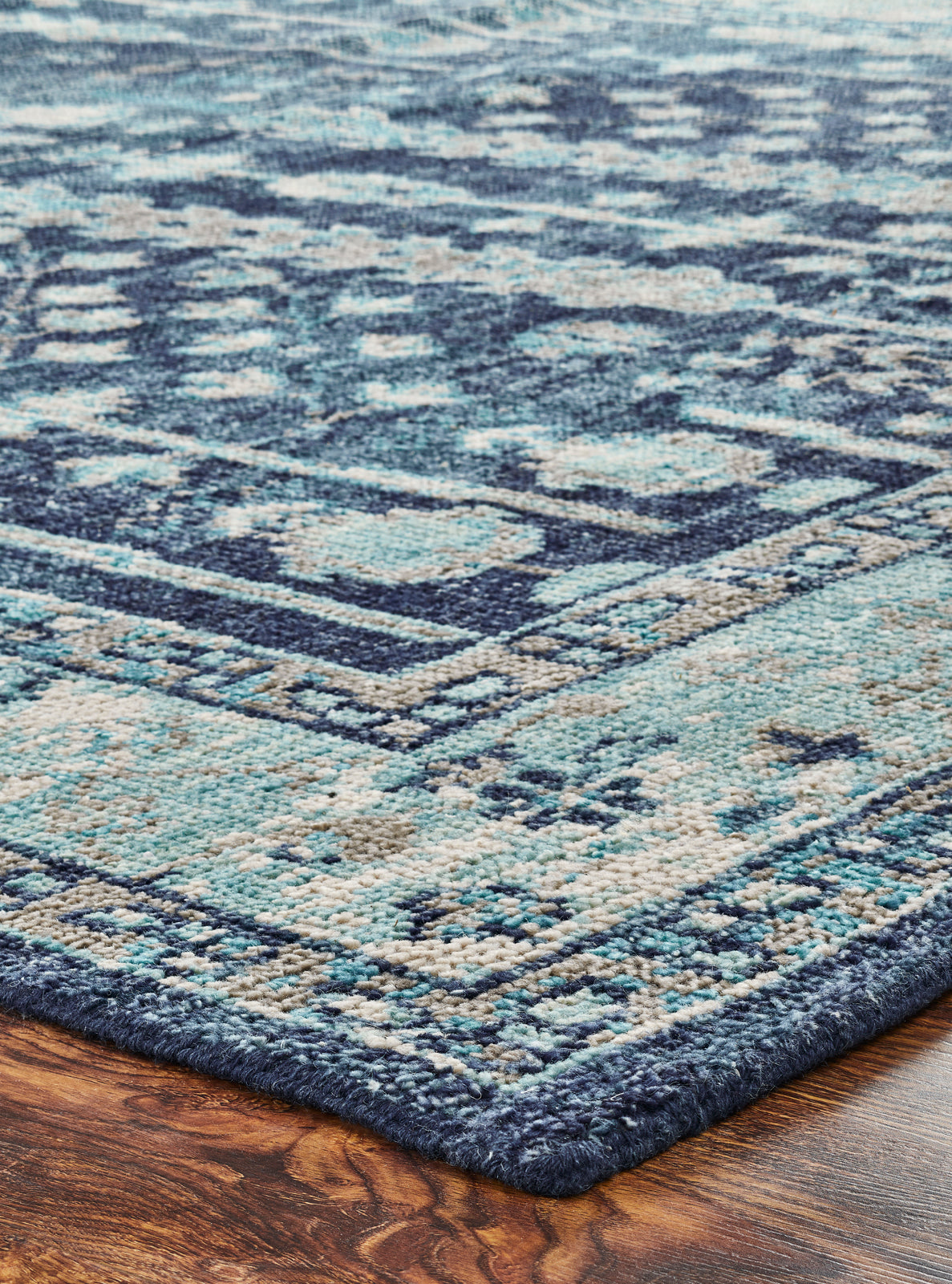 Talora TL661 Lapis-Aquamarine Hand Knotted Wool Rug