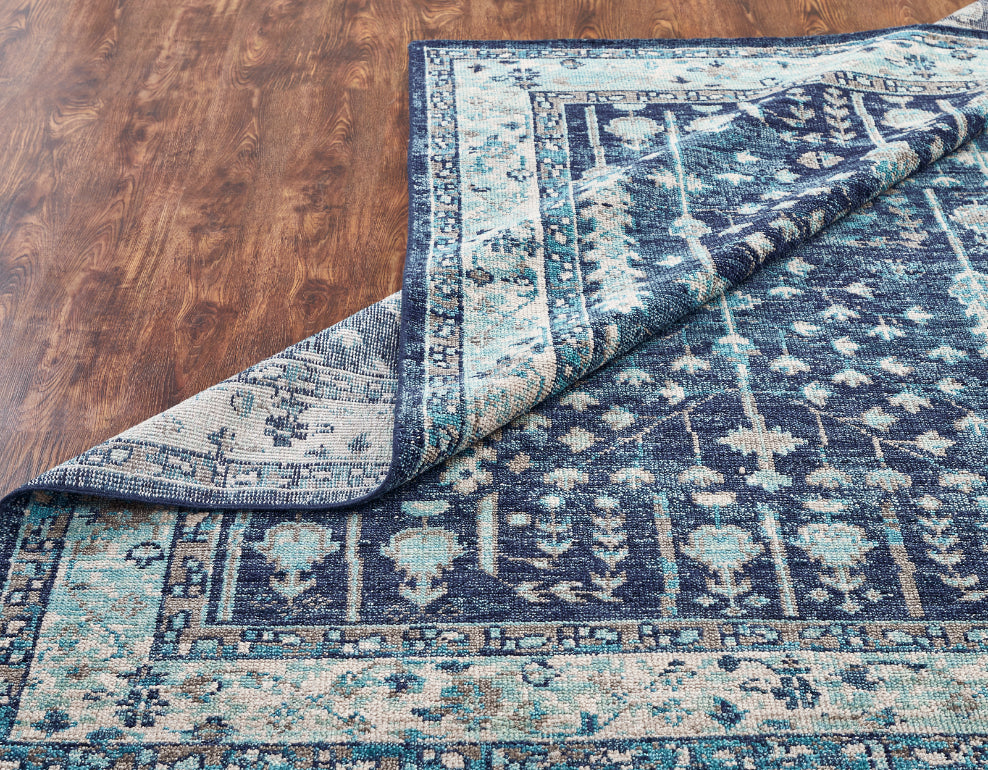 Talora TL661 Lapis-Aquamarine Hand Knotted Wool Rug